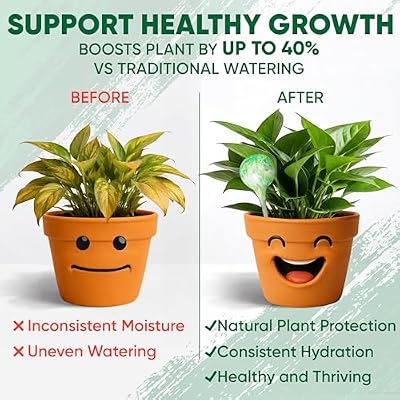 Plant Watering Globes Set of 6, Small - Glass Self Watering Globes — view 4