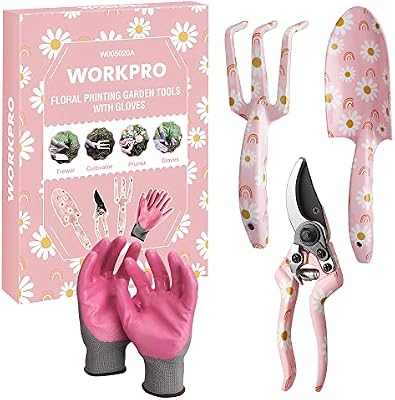 WORKPRO Aluminum Garden Tool Set, 4PCS Heavy Duty Gardening Tools — view 2