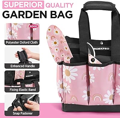 WORKPRO 5PCS Gardening Tools, Aluminum Heavy Duty Garden Tool Set with Bag — view 4