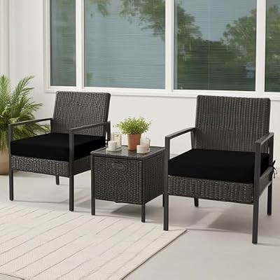 idee-home Outdoor Chair Cushions Set of 2, Waterproof Outdoor Seat Cushions — view 4