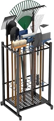 Garden Tool Organizer, Garage Tool Organizer & Garage Organization, Heavy Duty Steel Tool Storage Rack Holds… — view 2
