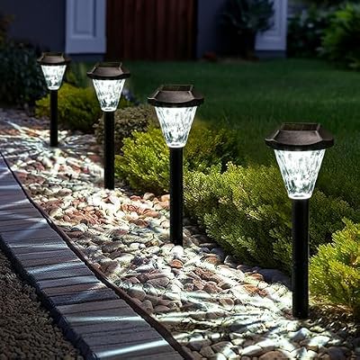GIGALUMI 8 Pack Solar Lights Outdoor Waterproof, Solar Garden Lights — view 2