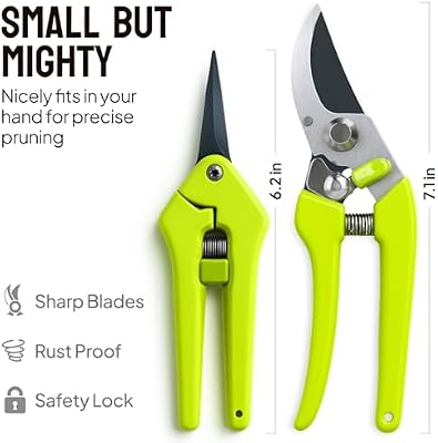 2-Pack Stainless Steel Gardening Scissors, Pruning Shears and Clippers for Gardening — view 3