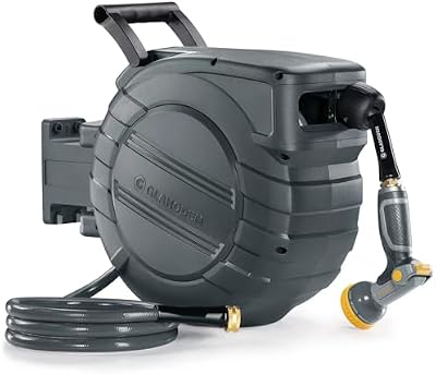 GLAHODEN 1/2 in x 100 ft Retractable Garden Hose Reel with Automatic Rewind — view 2