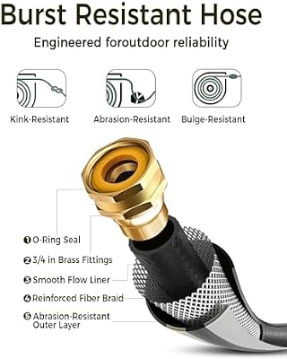 GLAHODEN 1/2 in x 100 ft Retractable Garden Hose Reel with Automatic Rewind — view 4