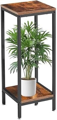 IBUYKE 30 Inch Tall Plant Stand Indoor, 2 Tier Wood Flower Stand, TMJ071H — view 2