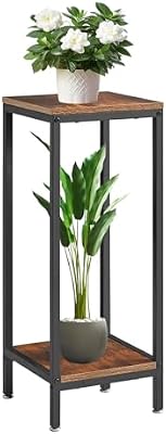 IBUYKE 30 Inch Tall Plant Stand Indoor, 2 Tier Wood Flower Stand, TMJ071H — view 3