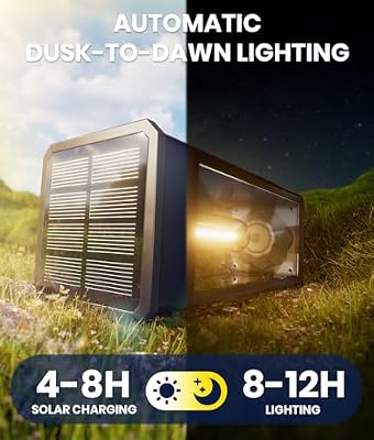 NEWMESSI Solar Pathway Lights Outdoor, 4 Pack, Warm White, 3 Heights, IP65 — view 3