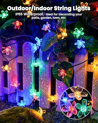 Brightown 60 LED Flower Solar String Lights Outdoor Waterproof Fairy Lights — view 3