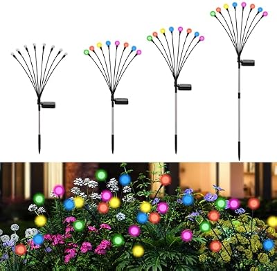 Solar Firefly Lights Outdoor Color Changing Garden Multicolor 4PK — view 2