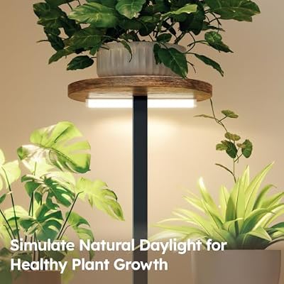 Homsorout Plant Stand Indoor with Grow Light,4-Tiered Tall Plant Stand Indoor, Metal Plant Shelf with Adjusta… — view 4