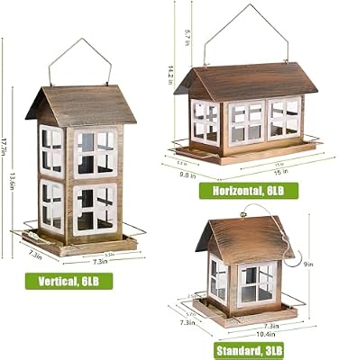 Bird Feeder, Waterproof Bird Feeders for Outdoor Hanging — view 3