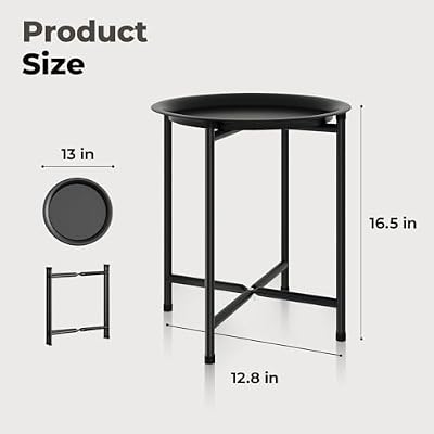 Bamworld Plant Stand Indoor Tall Plant Table Outdoor Plant Stool Black — view 4