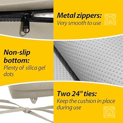 AAAAAcessories Outdoor Chair Cushions, 20 x 20 x 3 inches, Set of 2 — view 4