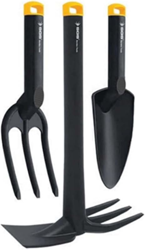 3 Piece Garden Hand Tool Set, Trowel, Fork and Cultivator