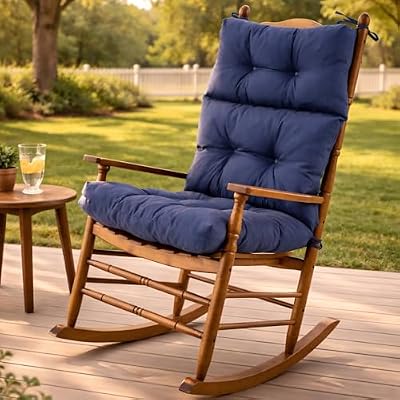Rocking Chair Cushion, Waterproof and Fade-Resistant Adirondack Rocker Cushions, Indoor/Outdoor Rocking Chair… — view 2