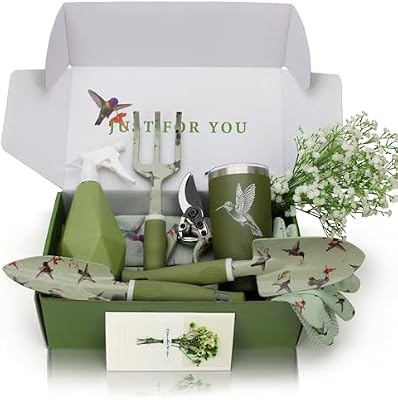 Garden Tool Set with Hummingbird Print, Heavy Duty Gardening Hand Tools with Garden Tool Bag,Gardening Gifts… — view 3