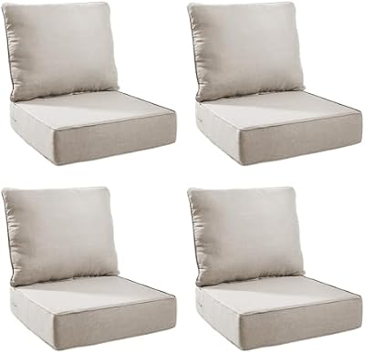 Outdoor Cushion Set for Furniture Patio Furniture, UV Resistant, Water Resistant - 6 Inch Thick Foam Garden C… — view 2