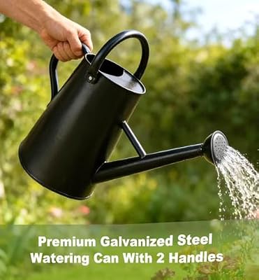Watering Can for Outdoor&Indoor Plants，1.5 Gallon，Black — view 4