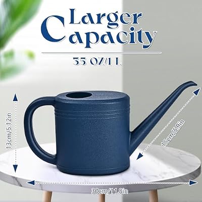 Watering Can - for Indoor and Outdoor Plant Garden - 1/4 Gallon - Navy Blue — view 3