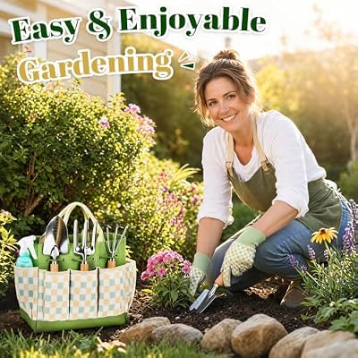 Heavy Duty Gardening Tool Set with Tote Bag, Great Gift for Gardeners — view 4