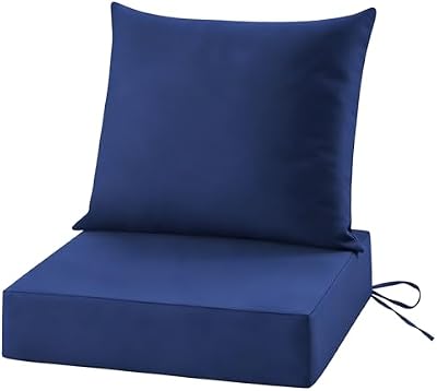 Outdoor Deep-Seat Cushion Set, 24*24*5.75inch, Navyblue, Set of 1 — view 2