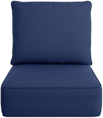 Outdoor Chair Cushions 24 x 24 x 6 Inch, 100% Olefin Patio Furniture Cushions, Water & Fade Resistant Deep Se… — view 2