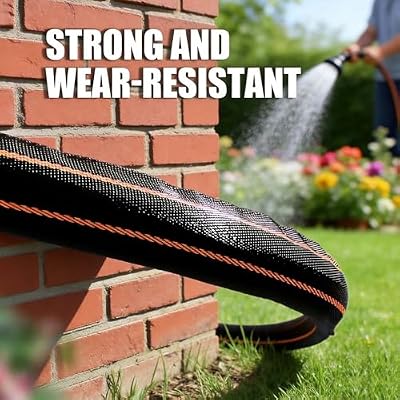 Garden Hose Water Hose – 100ft Lightweight Flexible Outdoor Hose, Kink-Free, Weather Resistant, 3/4” Metal Fi… — view 3